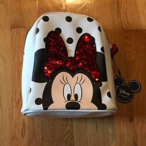 White Minnie Mouse backpack